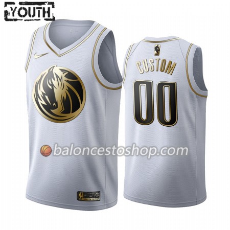 Camiseta Niños NBA Dallas Mavericks Personalizadas 2019-20 Nike Blanco Golden Edition Swingman Camiseta Niños NBA Dallas Mavericks Personalizadas 2019-20 Nike Blanco Golden Edition Swingman